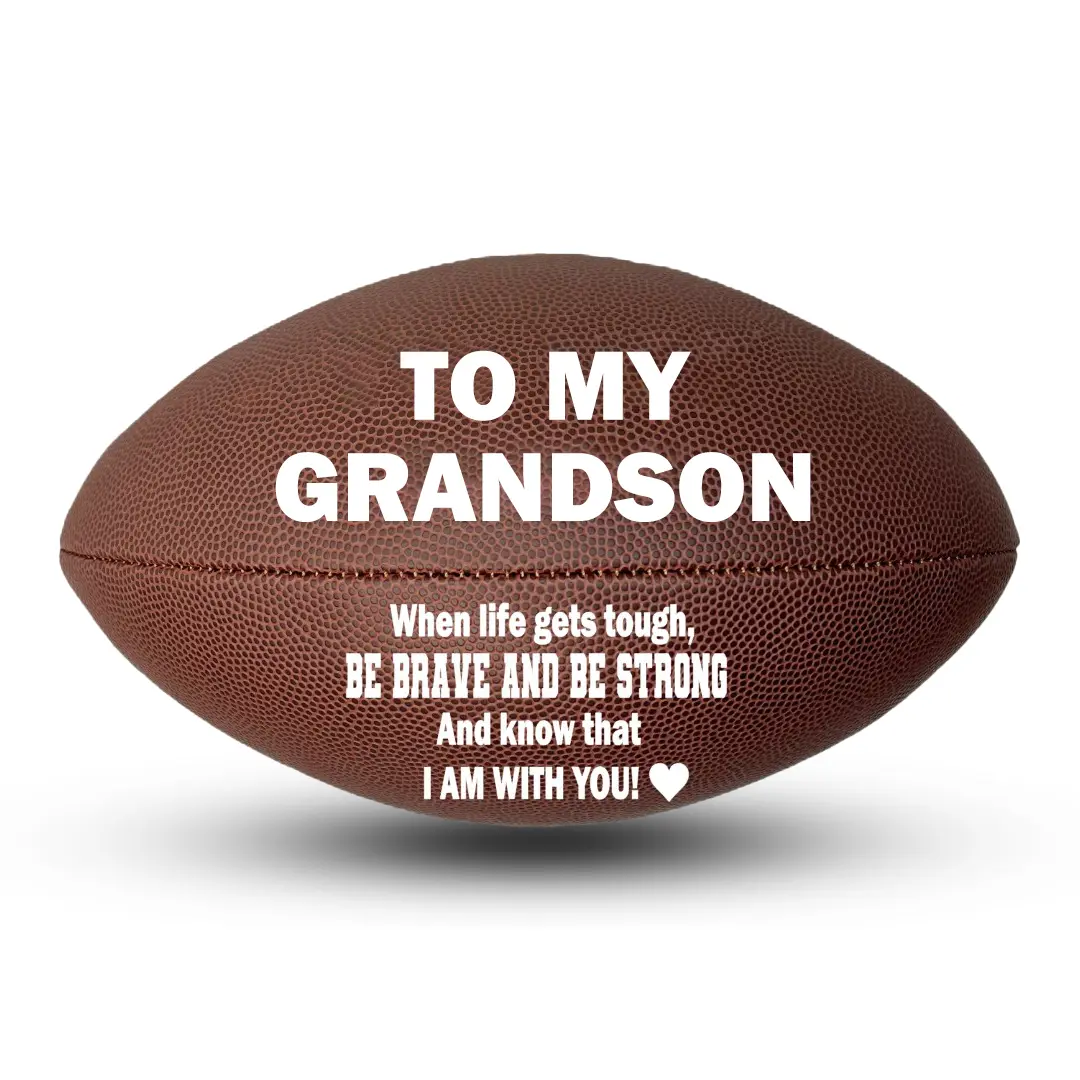 Custom To My Grandson Football Gift, Personalized Football
