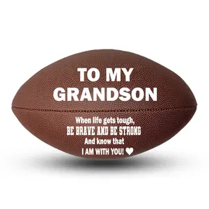 Custom To My Grandson Football Gift, Personalized Football