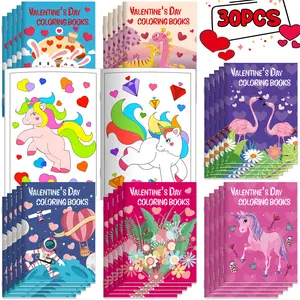 30PCS Valentine's Day Coloring Books for Kids Bulk - Valentines Classroom School Party Favors Gifts Holiday Class Activity Supplies