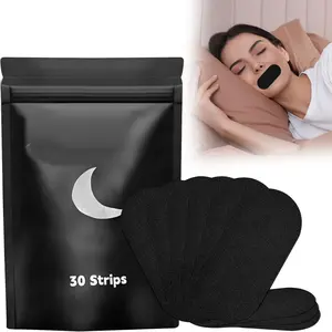 Mouth Tape for Sleeping, 30pcs Sleep Tape, Sleep Mouth Tape, Improve Nasal Breathing Sleep, Anti Snoring Sleep Strips, Reduce Hypoallergenic Anti Snoring Solution Sleep Strips (Black)