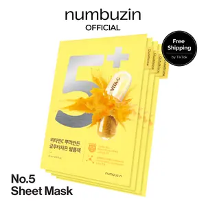 [numbuzin official shop] No.5 Sheet Mask | Vitamin Spotlight Sheet Mask | 4 Sheets