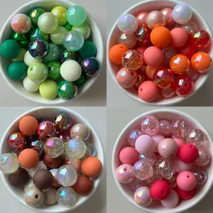 30pcs Rainbow Color Beads Set, Bead Assortment, Smooth Matte Pearl Finish, Fashion Cute Trendy Style, DIY Jewelry Making Supplies