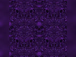 Mystic Moonlight | Skull Damask - Purple by Rachel Hauer for Free Spirit