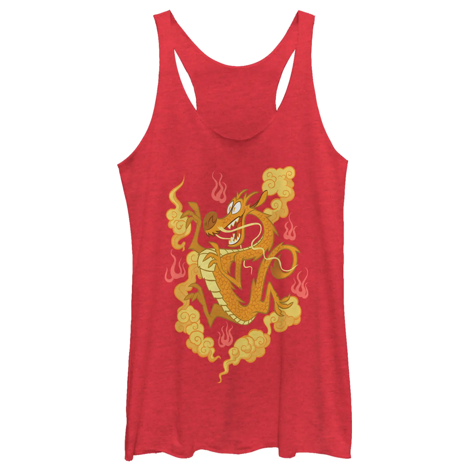 Women's Sleeveless Casual Fashion Fit Graphic Ralph Breaks the Internet Mulan Racerback Tank Top