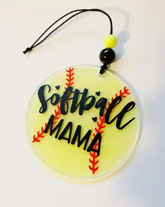 Softball Mama Rearview Mirror Charm