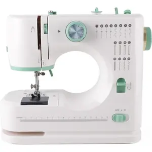 Sewing Machine, Double  and Double Thread, 16 Stitch Applications, Lightweight Household Electric Sewing Machine for beginners, with Foot Pedal, Light, Storage Drawer, Accessory Kit