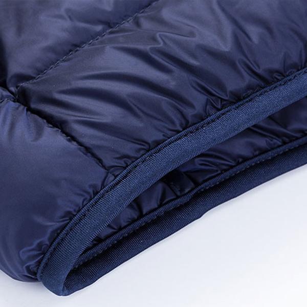 Men's Lightweight Hooded Down Jacket - Navy Blue Packable Puffer Coat, Ideal for Everyday & Outdoor Winter Warmth