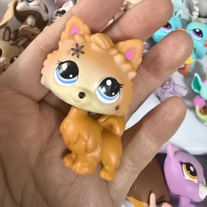 10pcs choose Old Pet Toys Cat Puppy Figure Mini dolls Toy Figures Classic Little Pet Cat Dog Animal Action figures Toys 02