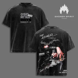 Sakamoto Days Orasagi The Order Fight Scene Shirt | Washed Oversized Anime Tee | Heavy Cotton Vintage Manga Top