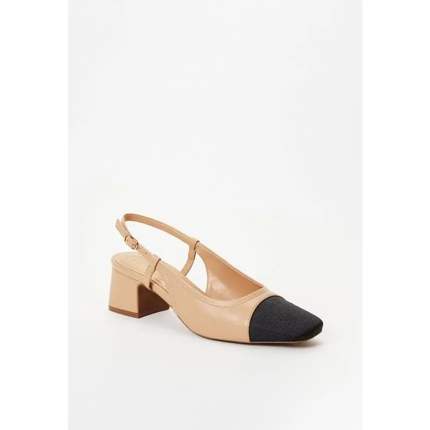 Women's Elegant Mary Jane Heels - Faux Leather Synthetic Footwear with 2.0" Low Heel (1-3 cm) Block Heel, Adjustable Buckle Strap, Slingback Pumps for Business Formal Wear, 2.0" Heel