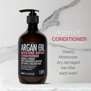 Cab's Argan Oil Hair Conditioner - Strengthening Hair Treatment with Repair and Shine, for Damaged, Frizzy, or Thinning Hair 16.9 fl oz