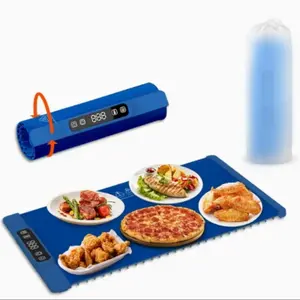 Silicone Electric Heating Insulation Pad with Three Temperature Settings, Easy Clean Heated Tray for Buffet Parties, Restaurants & Dinners, Silicone Mat