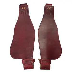 Replacement Saddle Fenders Hilason Leather Youth Pair W/ Hobble Strap