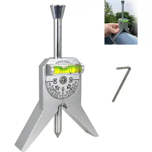 Pipe Center Finder, Measure Pipe Diameter, Pipefitter Tools With Centering Head, Measure Pipe Diameter Over 0.5" & up With 4" Y-Type Base and Adjustable Dial Bubble Protractor