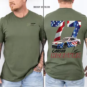 Carson Hocevar #77 Racing T-Shirt - 2026 NASCAR Cup Series Fan Gear - Spire Motorsports Graphic Tee - Motorsport Streetwear Top