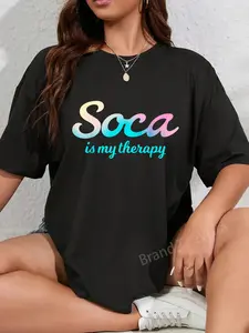100% Cotton Soca Is My Therapy, Funny Caribbean Dance, Music Fan Dancer T-Shirt