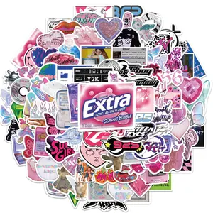 Retro Aesthetic Stickers, 106pcs Cool 2000s Cyber Trend Stickers, Vinyl Waterproof Sticker for Laptop, Guitar, Water Bottle, Birthday Gifts for Girls, Kids, Teens