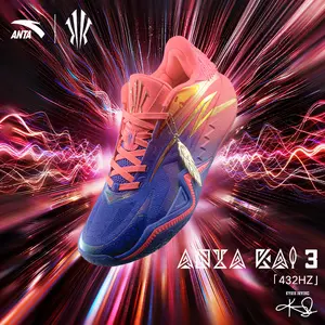 ANTA Men KAI 3 "432HZ" Basketball Shoes Purple Pink Anti-slip Rebound Sports Shoes