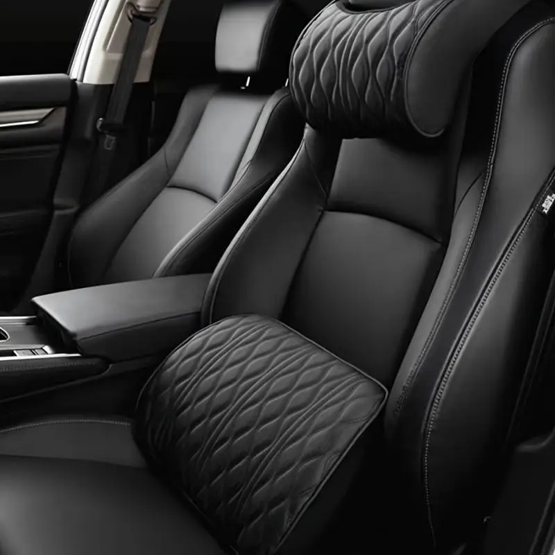 Premium Car Interior Set - Memory Foam Neck Pillow & Lumbar Support Car Accessories