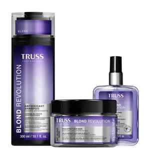 TRUSS BLOND REVOLUTION SHAMPOO & NET BLOND MASK & IMPASSABLE FINISHER BUNDLE
