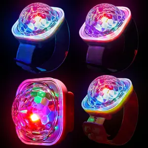 Mini Disco Light Ball, 1 Count Portable LED Wristband Light with USB Cable & Suction Cup, Rotating USB Night Disco Bracelet Lamp for Home & Car, Dynamic Led Lights