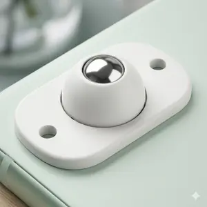 Multi-directional Silent Rolling Casters, Self-Adhesive No Drill Installation. Heavy Duty Mini Wheels for Cabinets, Luggage, Storage Bins. Durable Detachable Furniture Pads, Non-Slip Home Use Portable Rollers.