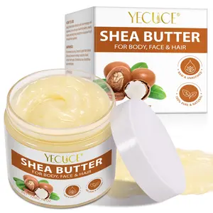 Yecuce Shea Butter Cream 220g, Multi-Purpose Moisturizing Oil, Rich in Vitamins a D E F, for Skin Hair Nails, Deep Hydration Daily Care