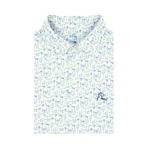 The Margarita Men's Short Sleeve Performance Polo Shirt – Breathable Golf Polo for Men, Casual Athletic Top, Stylish Everyday Sportswear