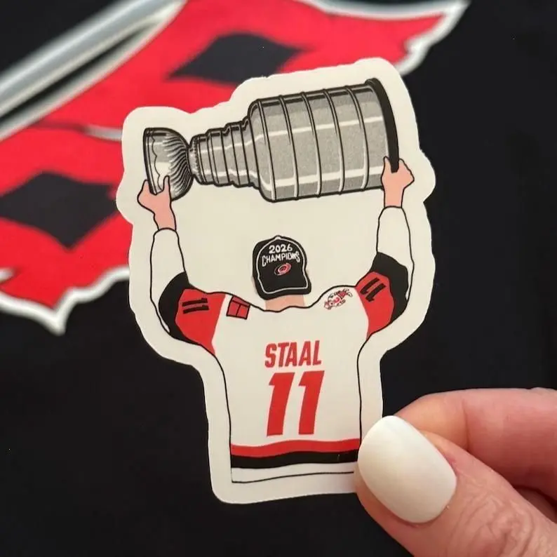 CHOOSE YOUR PLAYER! Carolina 2026 Stanley Cup Champion Jersey Sticker