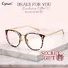 Cyxus Women's SohoChic Blue-Light Filter Glasses - Sleek Full Rim TR90-Alloy Cat Eye Frame, High Quality Eyewear, Durable Scratch-Resistant Non-Prescription Lenses, Stylish Accessories for Women, 30-Day Money-Back Guarantee, For Work & Daily Screen Use