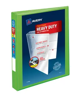 Avery Heavy-Duty View 3 Ring Binder, 1" One-Touch EZD Rings, 1 Chartreuse Binder (79770)
