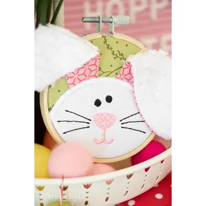 Kimberbell I’m All Ears Bunny Hoop Machine Embroidery Design: DESIGN ONLY