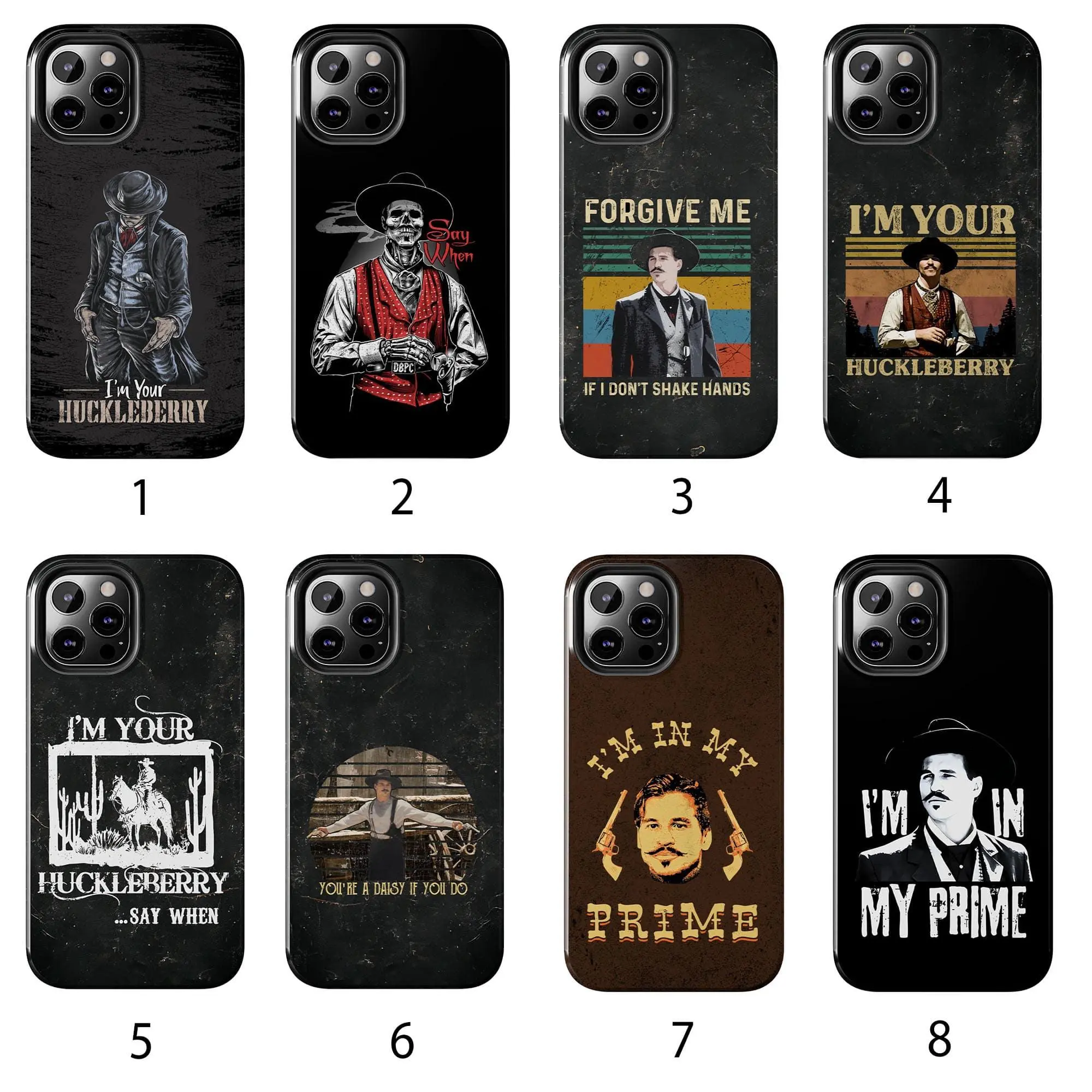 Doc Holliday Tough Phone Case for Iphone Val Kilmer Phone Cover Vintage Western Style Case Cover Best Gift for Fans