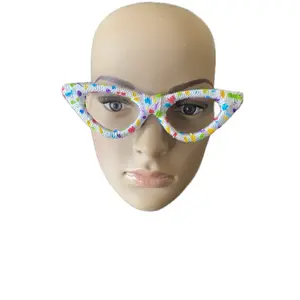 White Paint Denim Cateye Frames