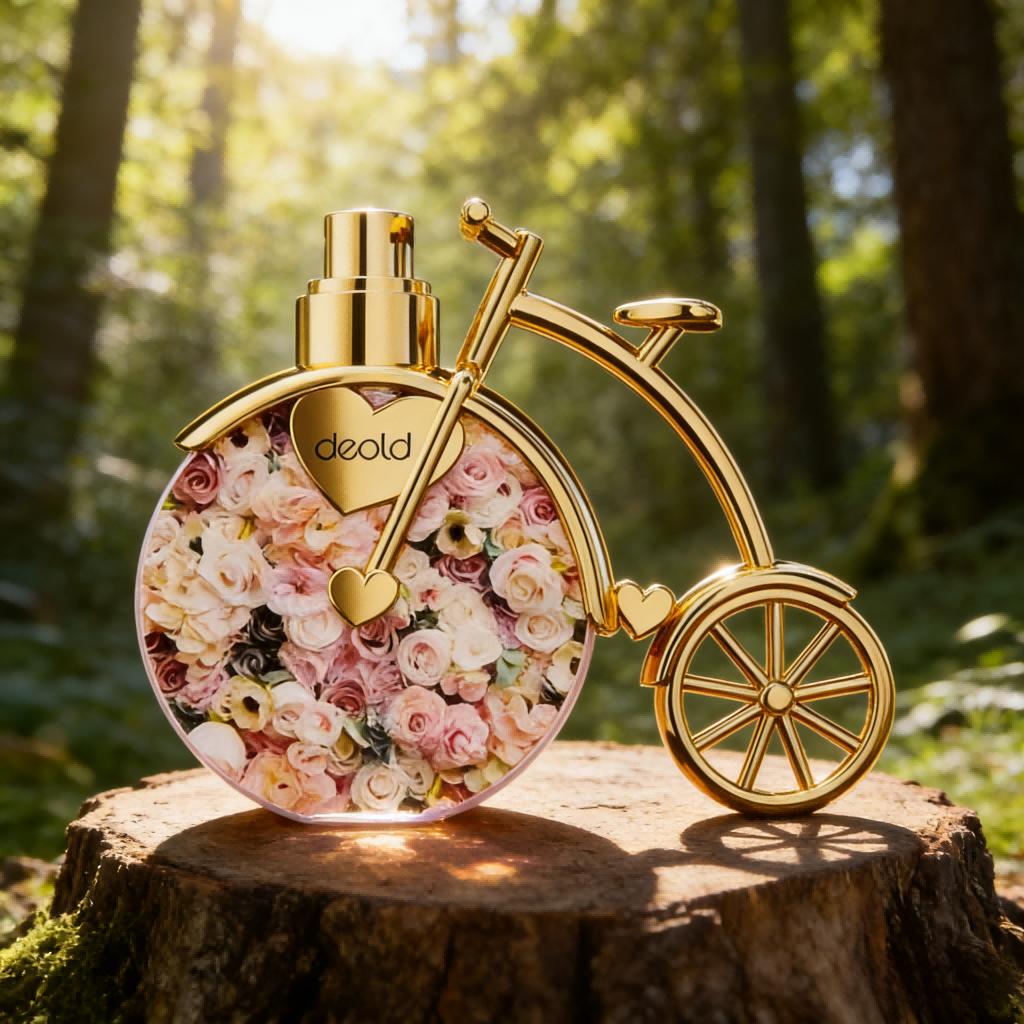 Deold Women’s Perfume with Bicycle Design –25ml Long-Lasting Classic Scent, Refreshing Light Fragrance, Unique Ornament for Home, Car & Gift Giving