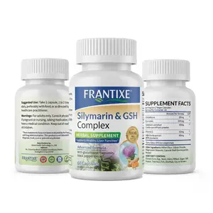 FRANTIXE Liver Support Supplement with Milk Thistle NAC ALA & Turmeric for Detox Cleanse Digestive Health Hormone Balance 60 Capsules  Natural | Crown Quality Edible Dietary