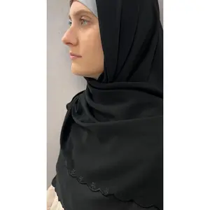 Square Chiffon Hijab - Black