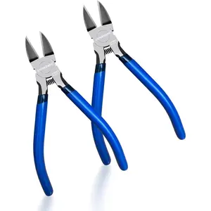 Wire Cutters 2 Pack  6 Inch Wire Cutters Set Spring  Wire Snips Diagonal  Pliers Dikes Precision Wire Clippers Small Flush  for  Wires,Electronics,Cables,,DIY