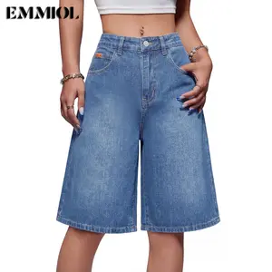 EMMIOL Baggy Jorts for Women Wide Leg Denim Shorts Y2k Mid Rise Bermuda Streetwear Boyfriend Jean Shorts with Pockets EMMIOL Baggy Jorts for Women Wide Leg Denim Shorts Y2k Mid Rise Bermuda Streetwear Boyfriend Jean Shorts with Pockets