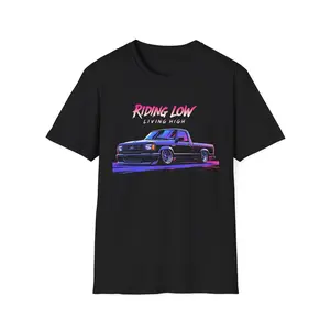 1992 Ford Ranger Pickup Unisex T-Shirt Sweatshirt Hoodie, Riding Low Living High Custom Truck Graphic Tee, Car Enthusiast Gift