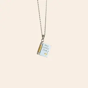 My Little Star Book Necklace for Daughter/Son, Birthday Day Gift Graduation Jewelry of Love