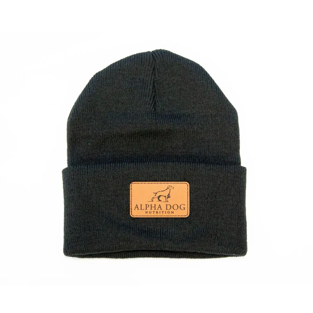 Alpha Dog Nutrition: Leather Patch Beanie