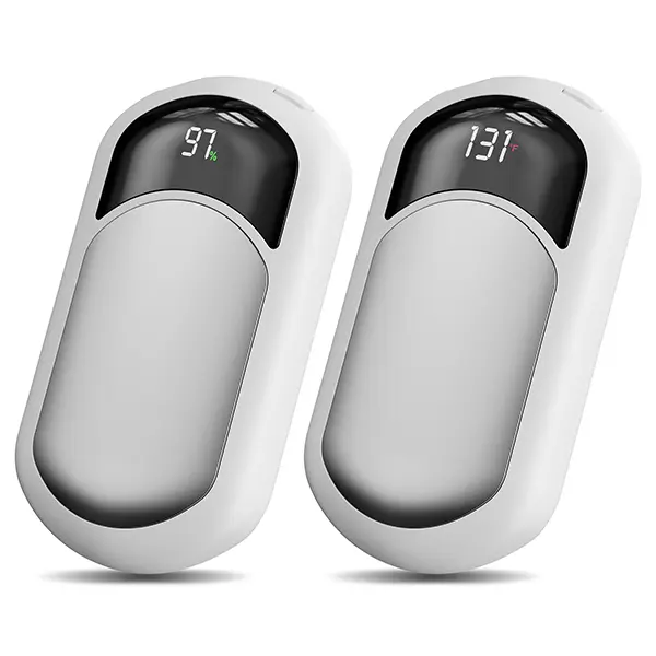 Rechargeable Hand Warmers 2-Pack, AI Temperature Control Electric Hand Warmers with 3 Heat Settings, Ultra Thin Lightweight Portable Pocket Warmers, UL Certified Winter Hand Warmers for Christmas, Thanksgiving, Fishing, Golf, Camping & Outdoor Activities
