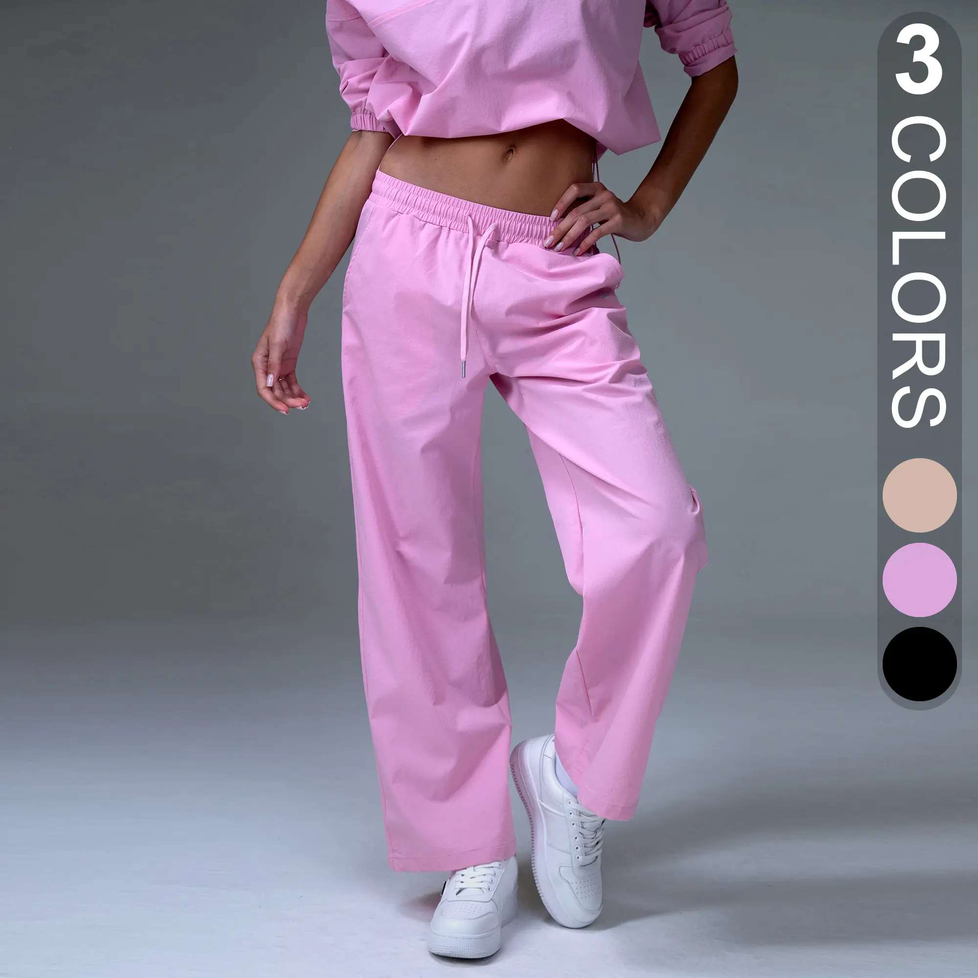 MFD Brezzeful High Waisted Drawstring Side Pocket Ruched Joggers