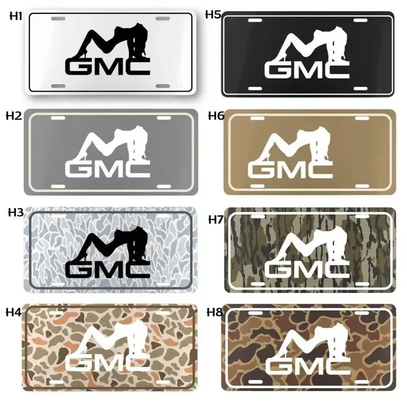 GMC Girl Camo License Plate - Custom Camouflage Design for GMC Fans - Unique Vanity Plate for Women Drivers, Truck Lovers & Outdoor Enthusiasts - Durable & Stylish Car Tag