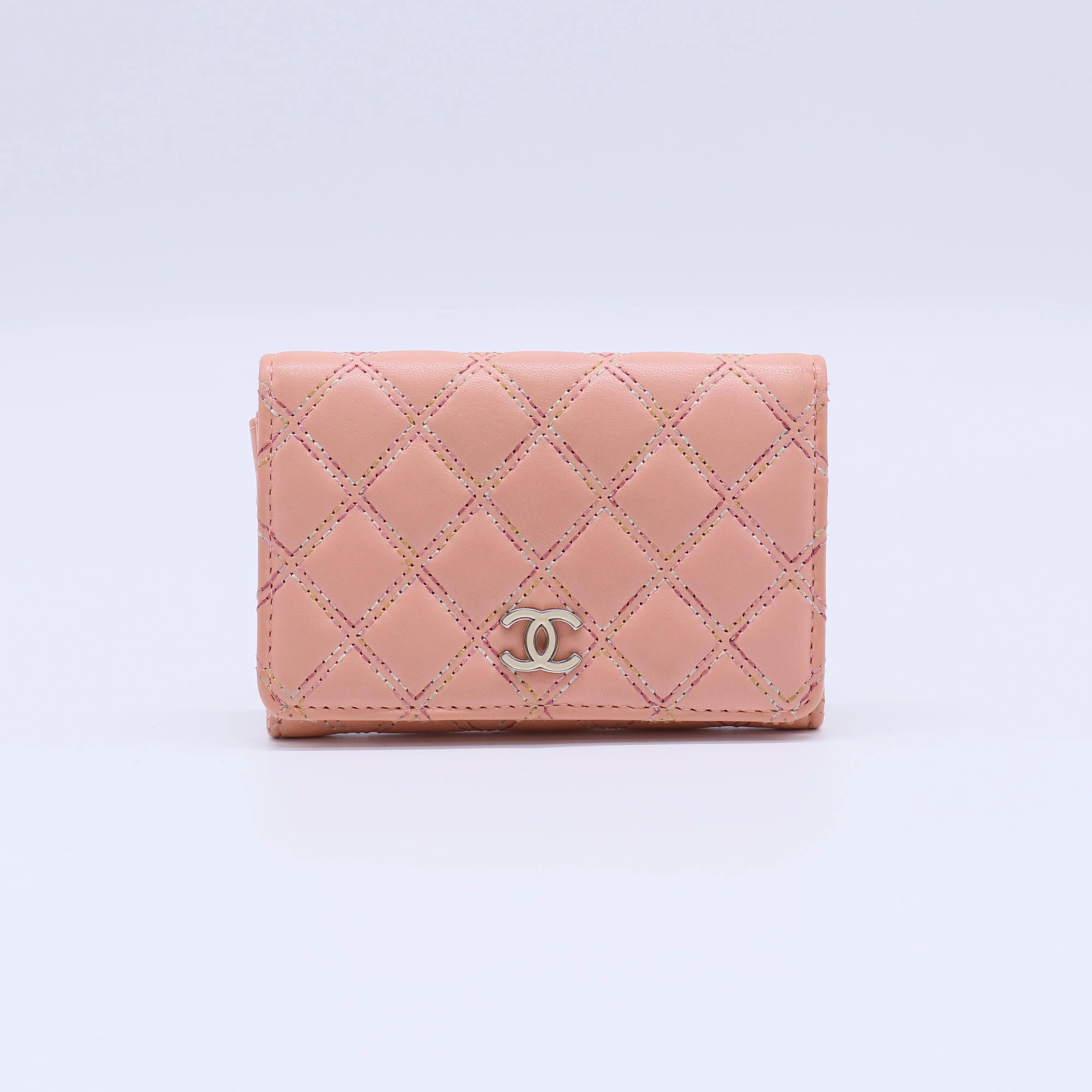 Pre-owned CHANEL Leather Small Leather Goods Classic Small Flap Wallet W21614