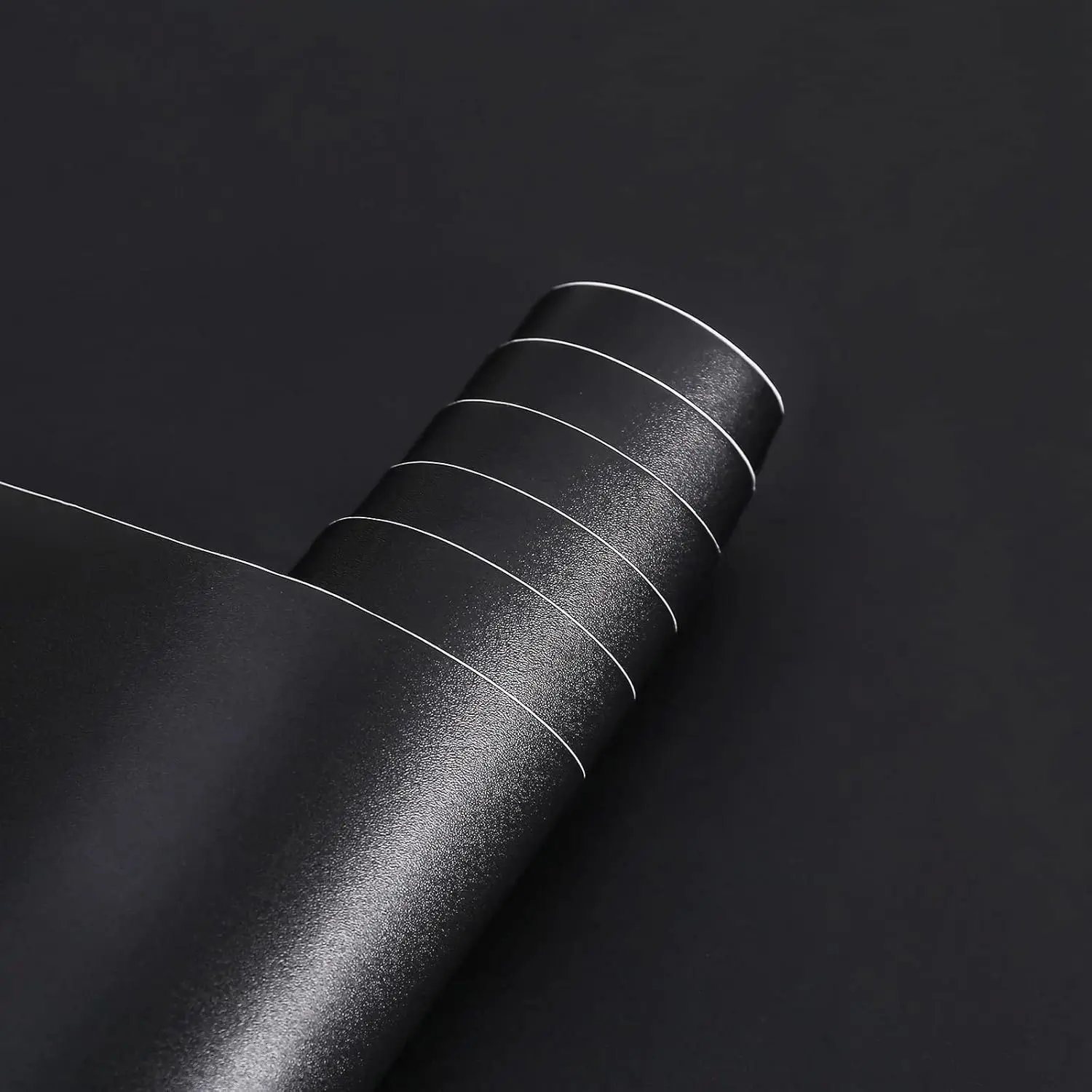 11.8''x100'' Black Contact Paper, Self Adhesive Wallpaper Waterproof Gloss PVC Vinyl, Oil Proof,Black Wallpaper, Vinyl Paper for Furniture Cover Surface,Countertop,Kitchen,Shelf Liner