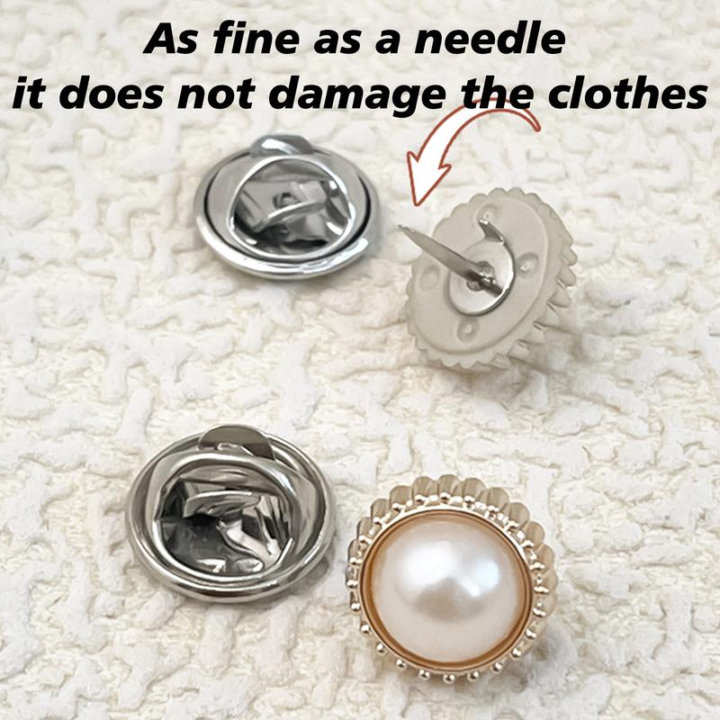 20 Counts Brooch Buttons for Women,Easy to Install with Secure Lock, Scratch-Resistant and Durable, A Set for Various Clothing Styles