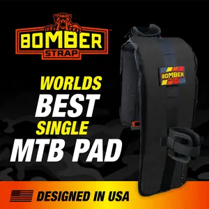 Bomber Strap Single MTB tailgate pad. Universal Design Fit's Anysize Tailgate and Bike
