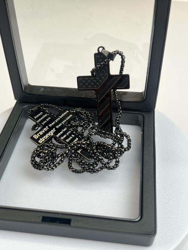 AGICEA Cross Necklace for Teen Boys & Men – Gift for Son, Boyfriend, or Husband – Graduation, Birthday, Christmas, Valentine’s Day, Easter, Confirmation
